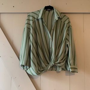 Button down twist blouse